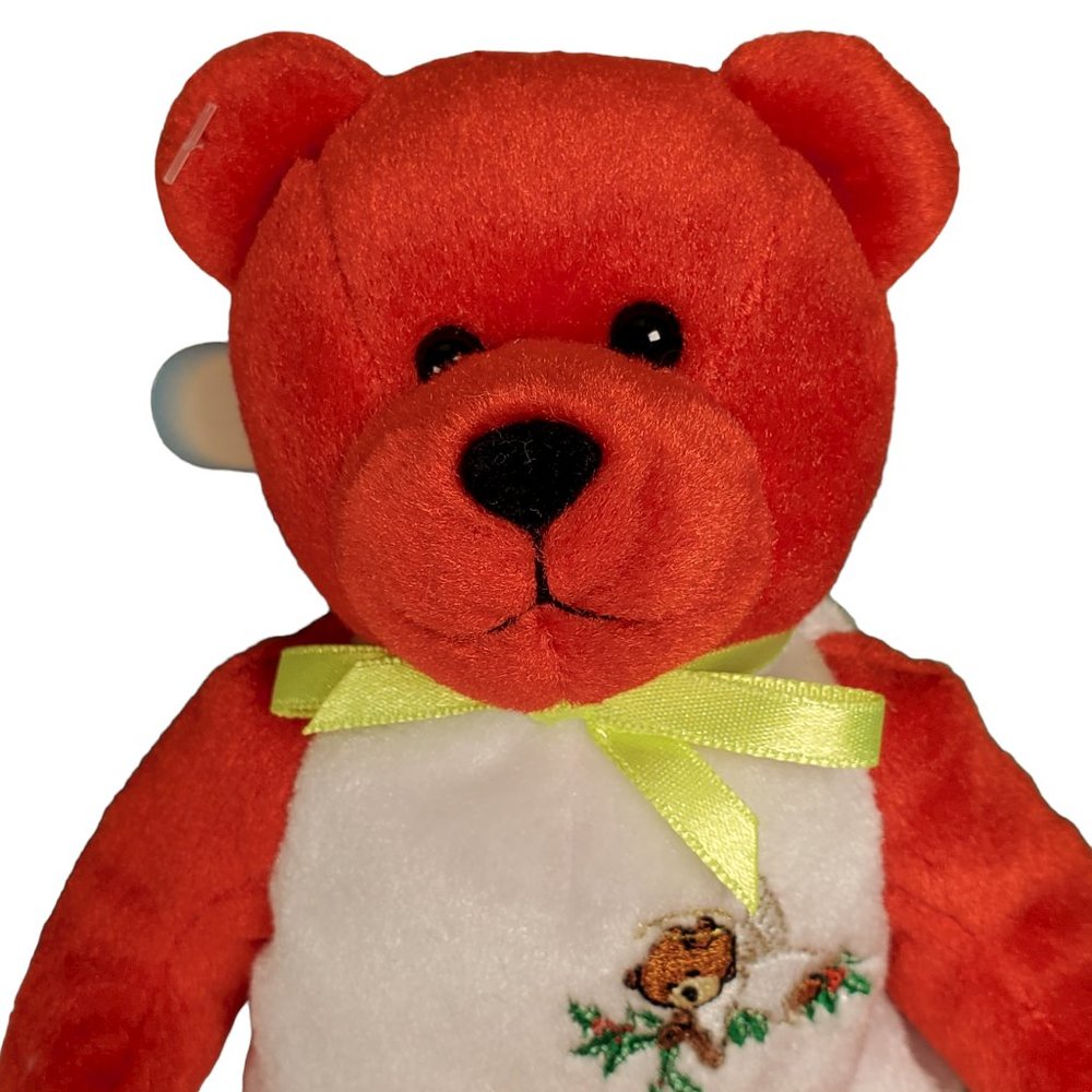 Vintage Christmas Angel Holy Bear Beanbag Plush Stuffed Animal 9" Tags 2001